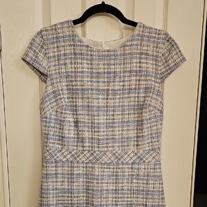 Elegant Blue and Cream Women's Dress